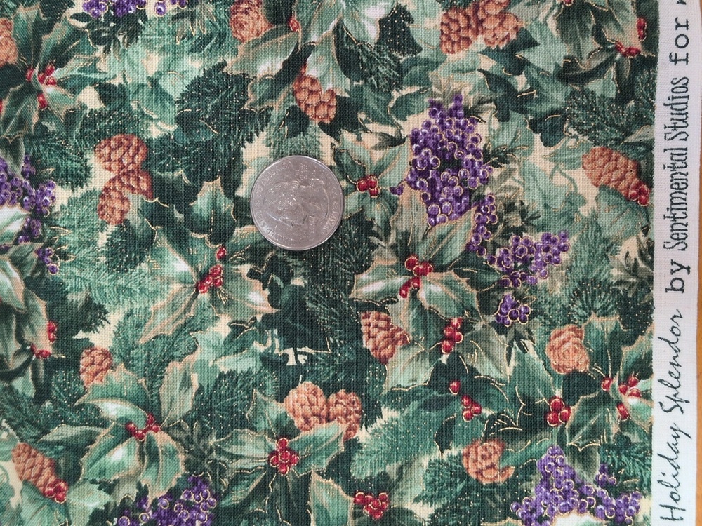Holiday Splendor Sentimental Studios 15398 Cotton Christmas Fabric 2.5 Yd x 31"